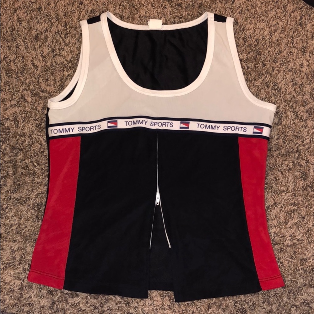 Tommy Hilfiger Vintage Rare Spell Out Tank Top